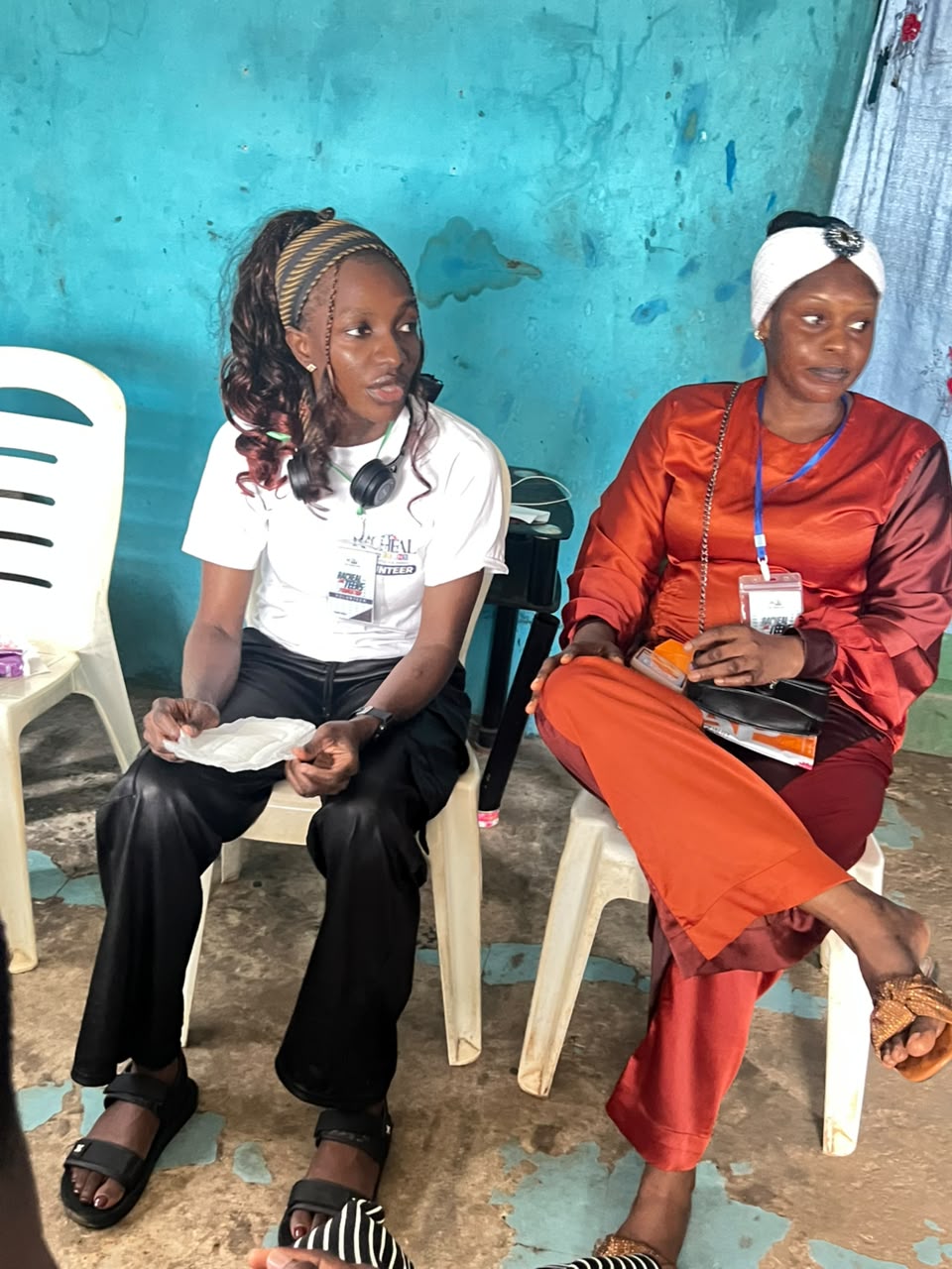 Volunteers at the second batch of the Ibadan menstrual hygiene outreach in Apa